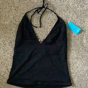 NWT BCBG MAXAZRIA sexy black Swim top L
